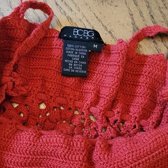 BCBGMAXAZRIA size M knit crop top - Picture 3 of 4